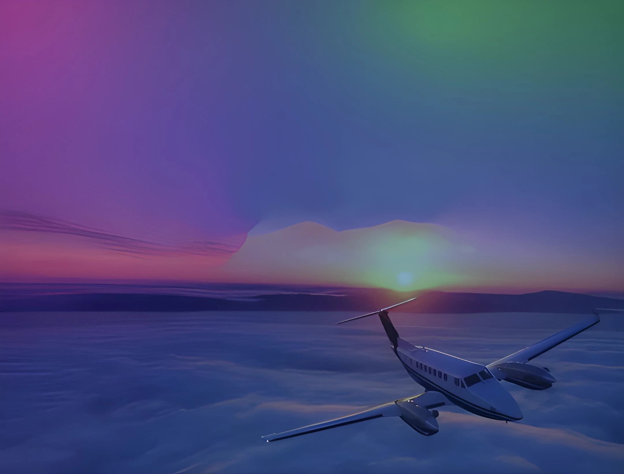 Private jet on runway